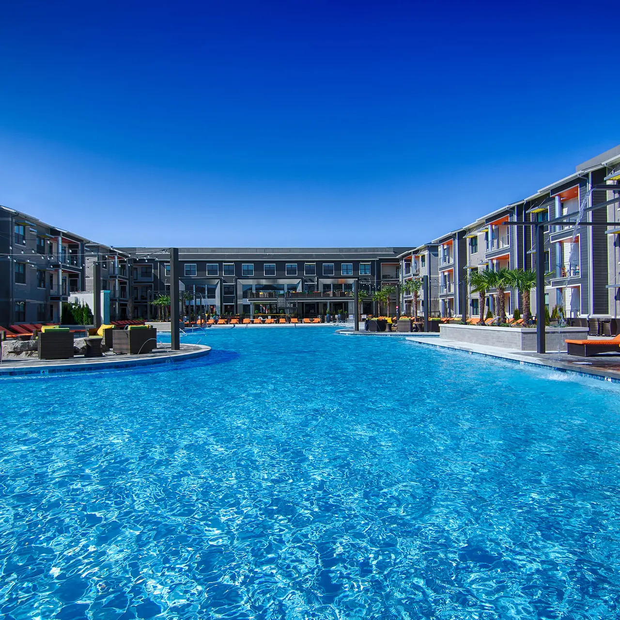 Bowman Pointe Pool View The pool at Bowman Pointe in Little Rock, Arkansas, has 300,000 gallons of water.