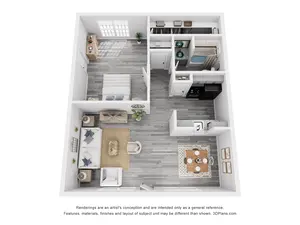 1 Bed 1 Bath Luxury Renovated 730 sq ft