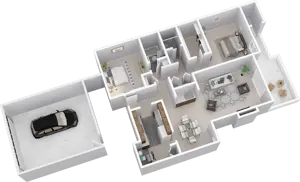 2 Bedroom 2 Bath Villa w/Garage