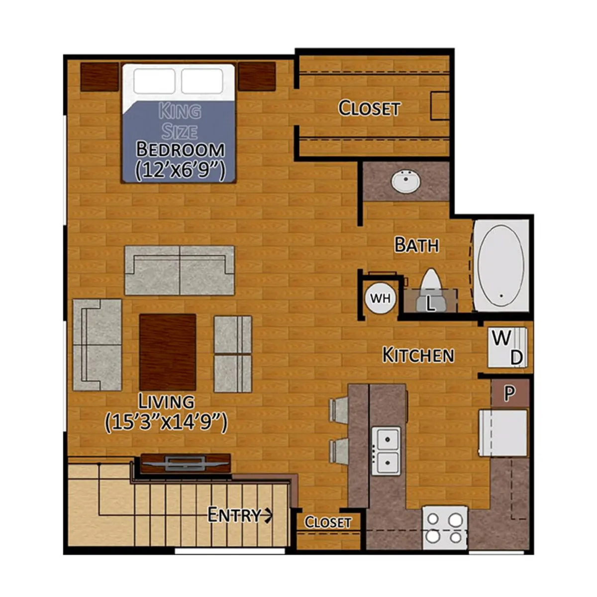ParkLane Cypress Apartments - Floor Plan, Diagram, Building
