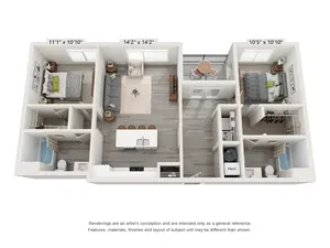 B3 - 2 Bed, 2 Bath