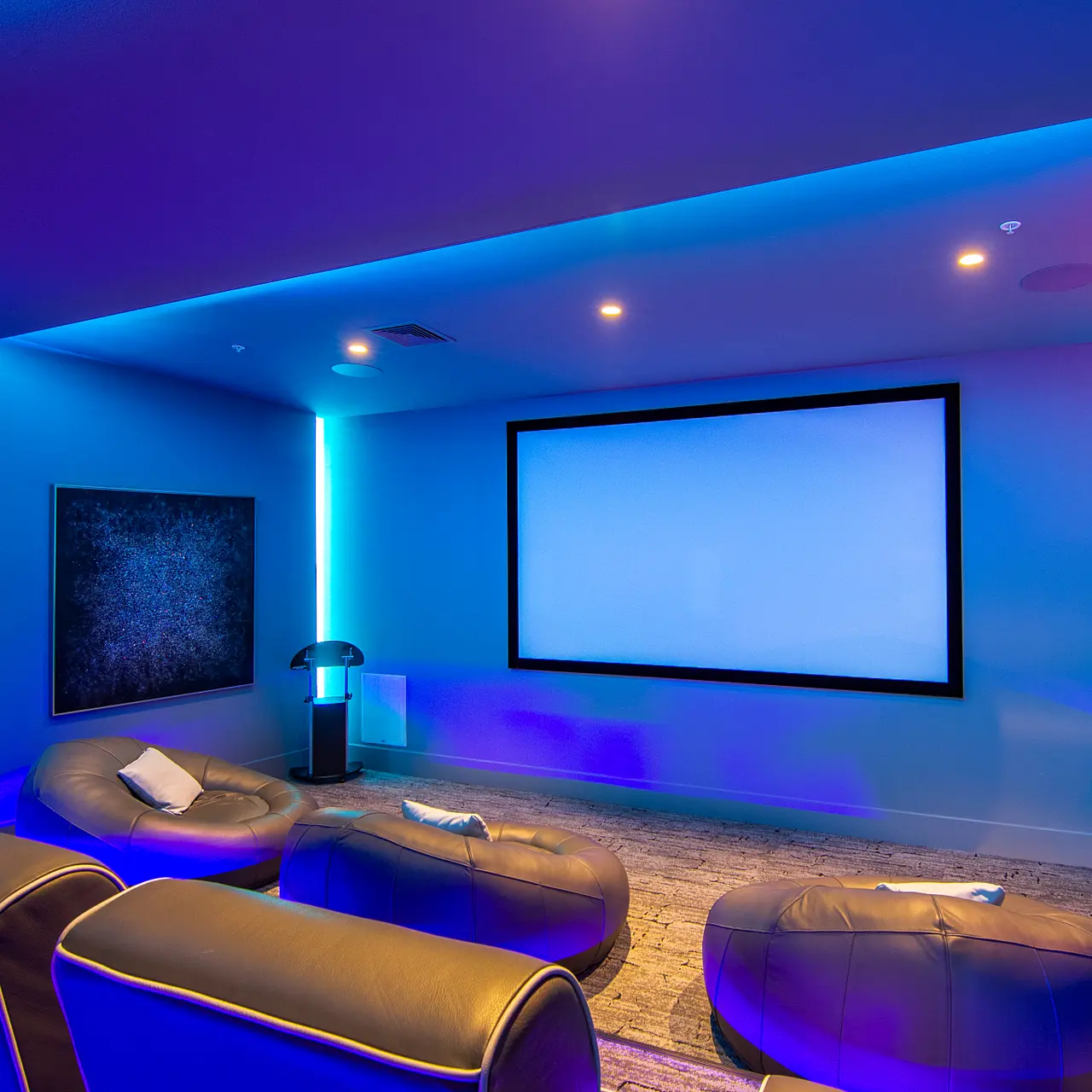 Movie Theater I - The Pointe North Hills Photo of Movie Theater I - one of the private movie theaters available at The Pointe North Hills.