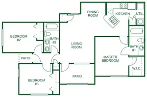 Three Bedroom Two Bathroom-DHC060