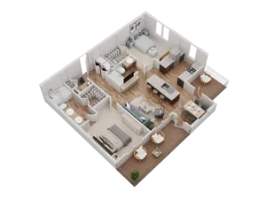 2 Bedroom 2 Bathroom - B2