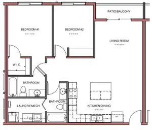 2 Bedroom x 2 Bath
