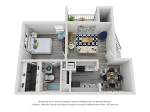 1x1A Renovated 575 Sq Ft