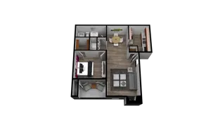 1 Bedroom 1 Bathroom - A2