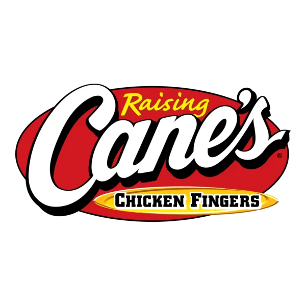 Raising Cane's Chicken Fingers Logo Logo of Raising Cane's Chicken Fingers, featuring a red oval background with stylized text.
