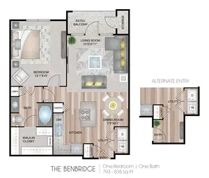 The Benbridge | 1 Bed | 1 Bath | 11D
