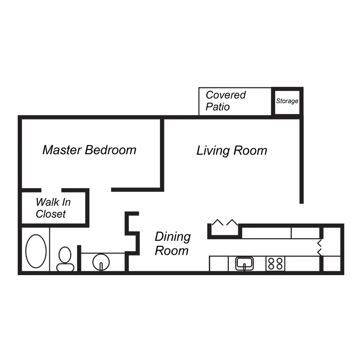 Maguire Hill Apartments - Floor Plan, Diagram
