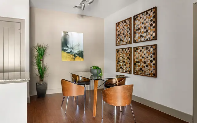 Interior of Bell Austin Southwest Apartments in Austin TX - Interior Design, Dining Room, Table