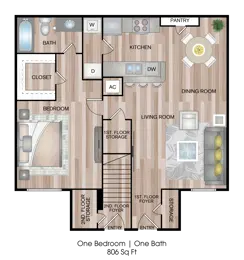 One Bedroom One Bathroom