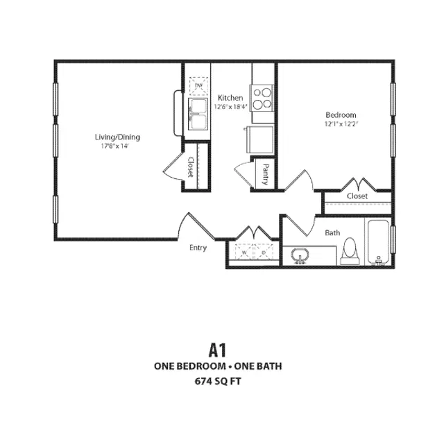 The Sasha at University - Floor Plan, Diagram, Plan