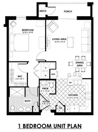 1BR/1.5BA
