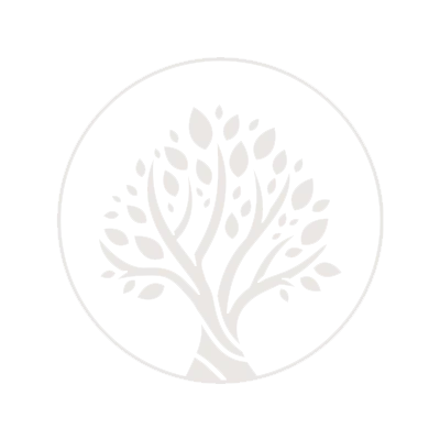 A minimalist logo of a tree within a circular border, featuring stylized branches and leaves.
