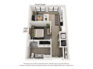 A1-S (1 Bedroom)