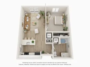 1 Bed, 1 Bath