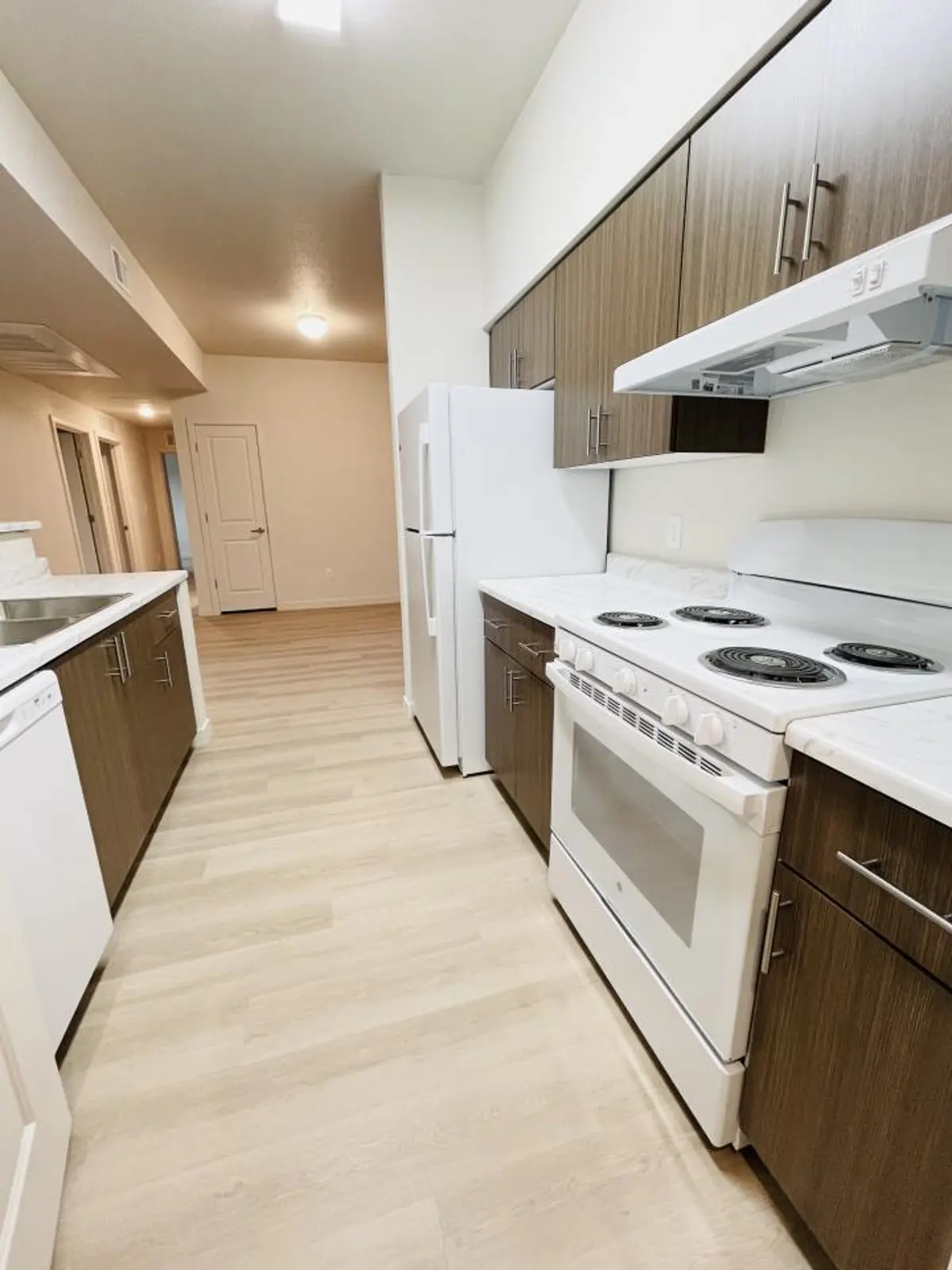 Galley kitchen from another angle.