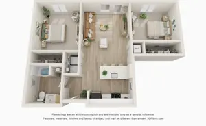 2 Bed, 1 Bath