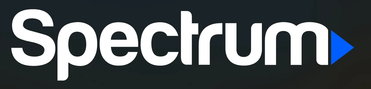 Spectrum logo featuring a stylized design with a blue triangle