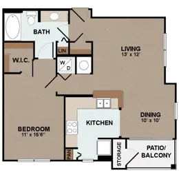 A2 | 1 Bed | 1 Bath