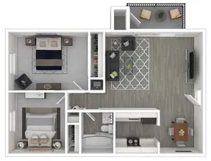 Charlotte | 2 Bed | 1 Bath | Premium