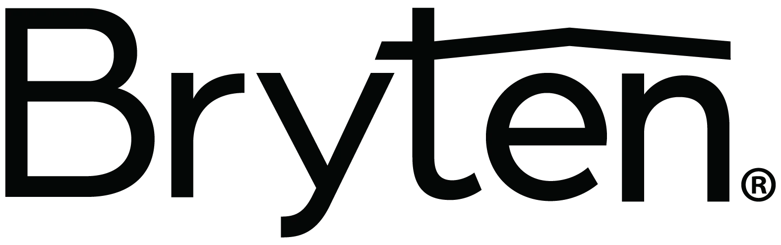 Logo of Bryten, featuring a stylized font with a line above the 'B' and 'y'.
