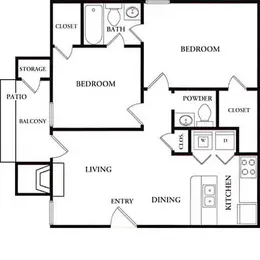 2 Bedroom 1.5 Bathroom