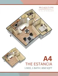1 Bed | 1 Bath | 858 SQFT