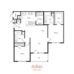 2 Bedroom 2 Bath 60%