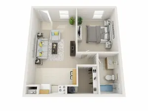 1 Bedroom 1 Bathroom