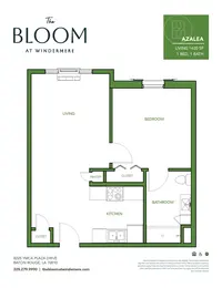 One bedroom, One Bathroom