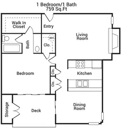 1 Bed 1 Bath