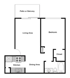 1 Bedroom/1 Bathroom