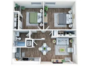 Two Bed One Bath Upgraded