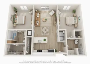 2 Bed, 2 Bath