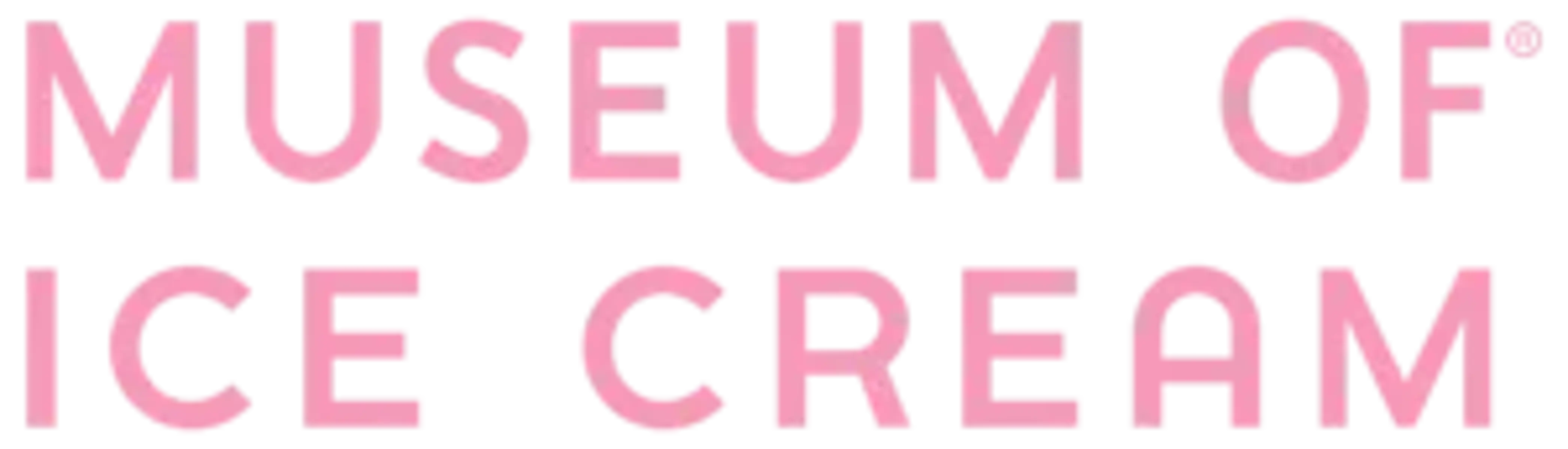 Museum of Ice Cream Logo of the Museum of Ice Cream in pink letters