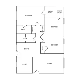 C1 | 3 Bed | 2 Bath | 160