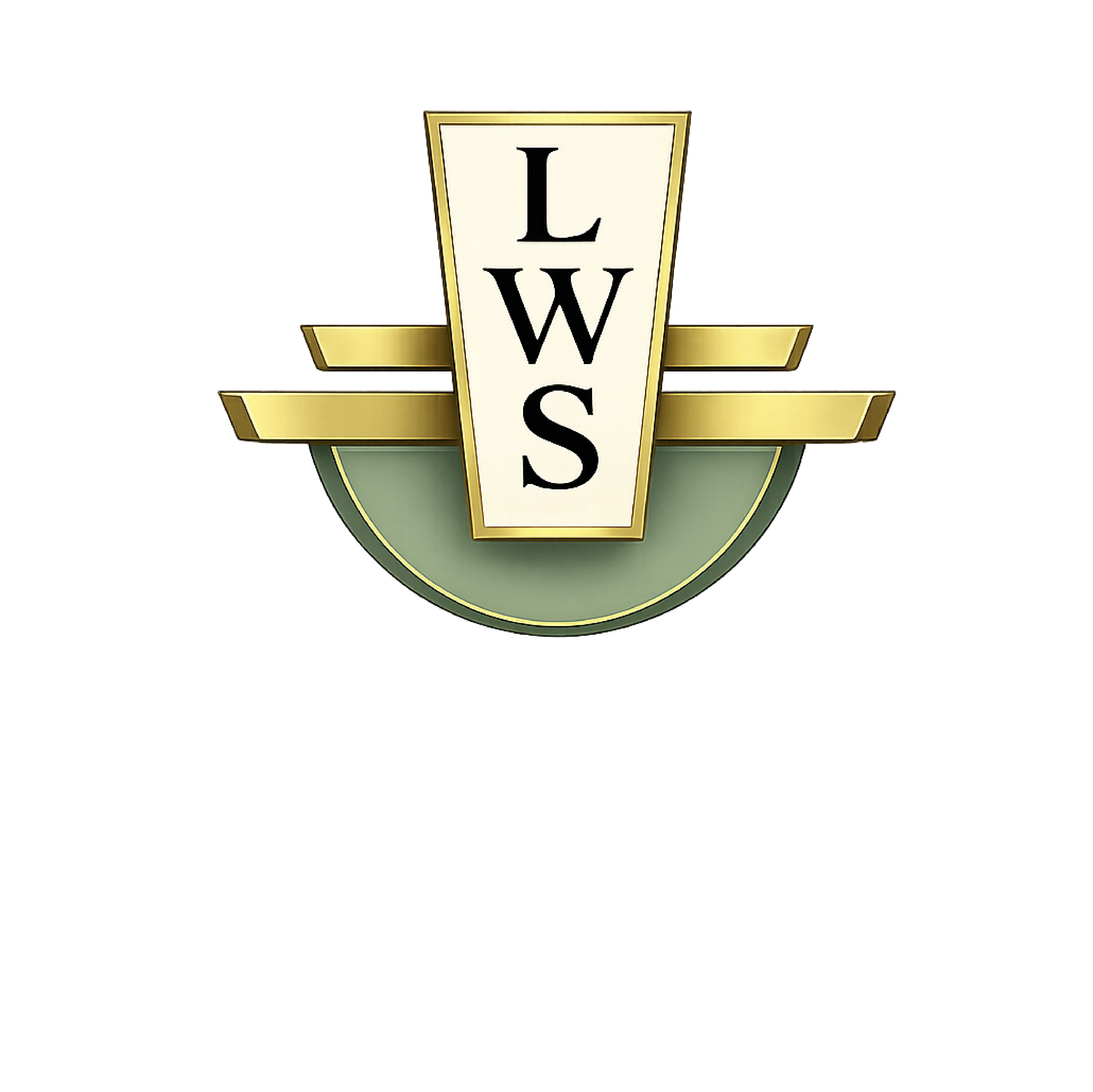 Logo for Lake Worth Station Apartments featuring the letters LWS with decorative elements