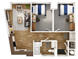 2BR/1BA
