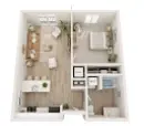 1 Bed, 1 Bath