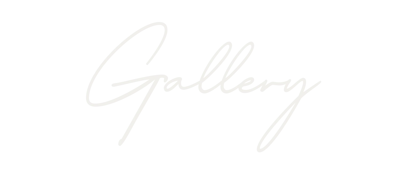 Stylized text that reads 'Gallery' in a cursive font, colored in white against a green background.