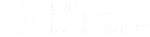 Logo of Lunar Property Management featuring a crescent moon and the text "Lunar Property Management" in a modern font.