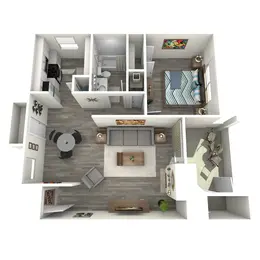A2 | 1 Bed | 1 Bath | Upgrade