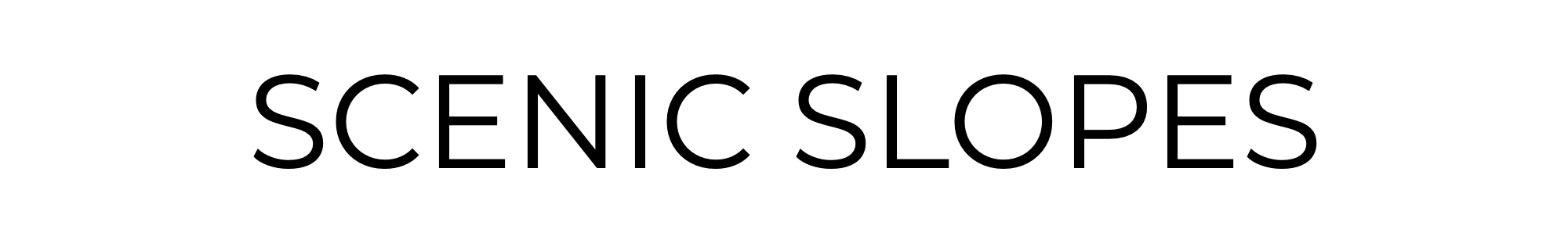 Scenic Slopes Graphic Text graphic that reads 'SCENIC SLOPES' in bold, uppercase letters.