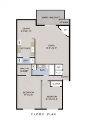 B1 - Two Bedroom One Bath
