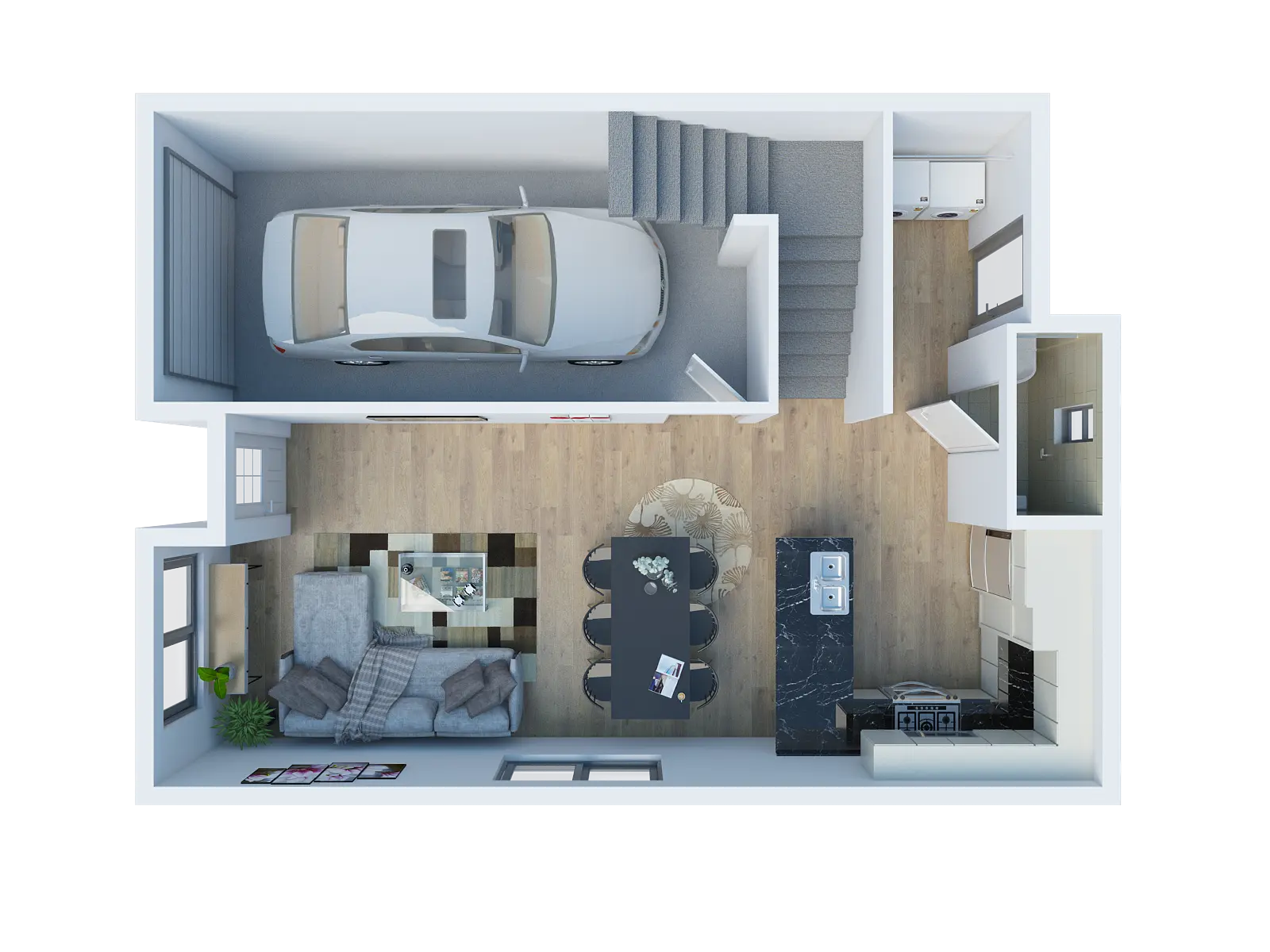 2 bedroom 2 bathroom floor plan at San Mateo Townhomes in Phoenix AZ 1.png