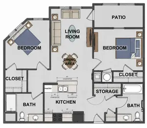 2 bedroom 70%