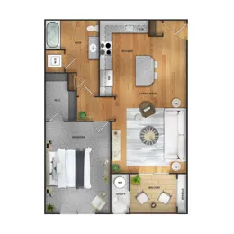 1 Bedroom, 1 Bathroom