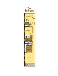 2 bedroom-2 Bath